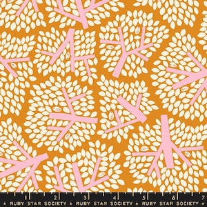 Bird is The Word Canopy Turmeric by Kimberly Kight RS3080-14  for Ruby Star Society Sold in 1/2 yard Increments cut continuously