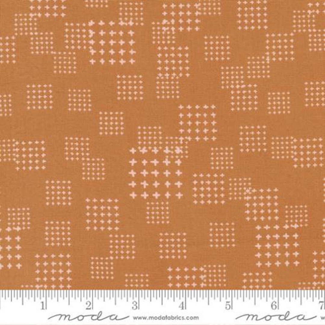 Lazy Afternoon Stitching in Bronze by Zen Chic 1786 26 for Moda