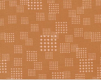 Lazy Afternoon Stitching in Bronze by Zen Chic 1786 26 for Moda Fabrics