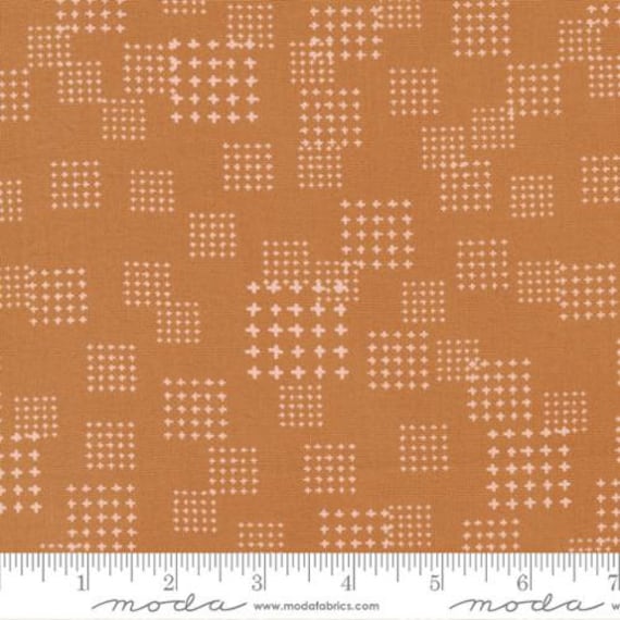 Lazy Afternoon Stitching in Bronze by Zen Chic 1786 26 for Moda