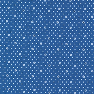 Julia Dots Dots Flower Delft 11928-12 By Crystal Manning For Moda Fabrics - Sold in 1/2 Yard Increments cut continuous