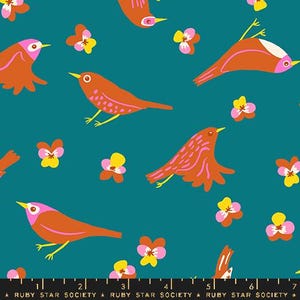 Bird is The Word Migration Storytime by Kimberly Kight RS3076-13  for Ruby Star Society Sold in 1/2 yard Increments cut continuously