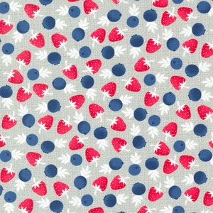 Berry Basket Berries in Stone 24151 17  by April Rosenthal Sold in 1/2 yard Increments