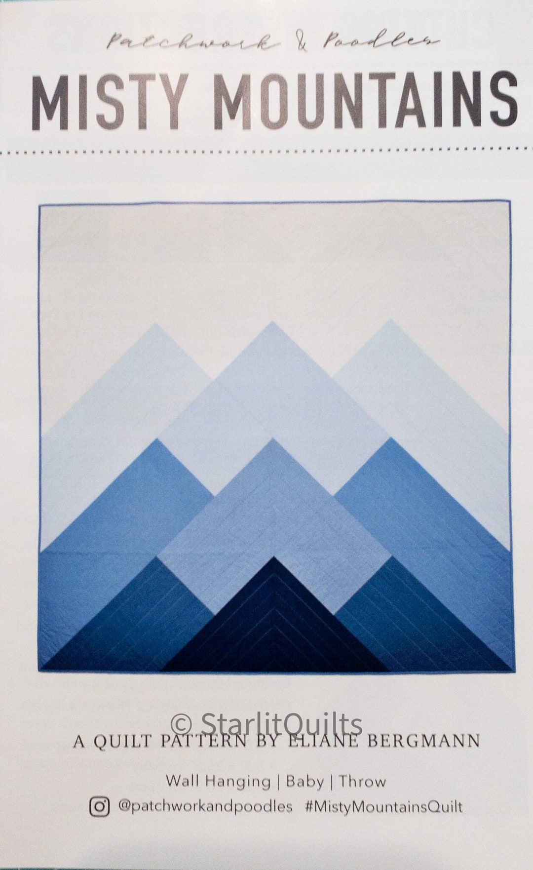 Misty Mountains Quilt Pattern PNP102 From Patchwork and Poodles 3