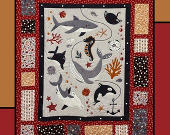 Fish and Chips Quilt Pattern Only - INSTANT DIGITAL DOWNLOAD