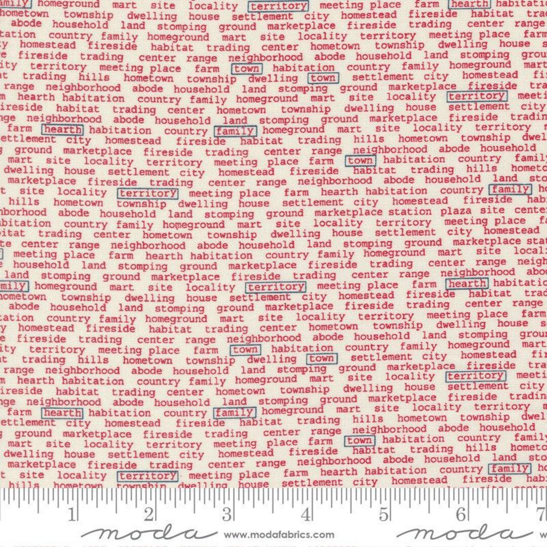 Vintage Town News Cream Red 55654-21 Yardage by Sweetwater for Moda ...