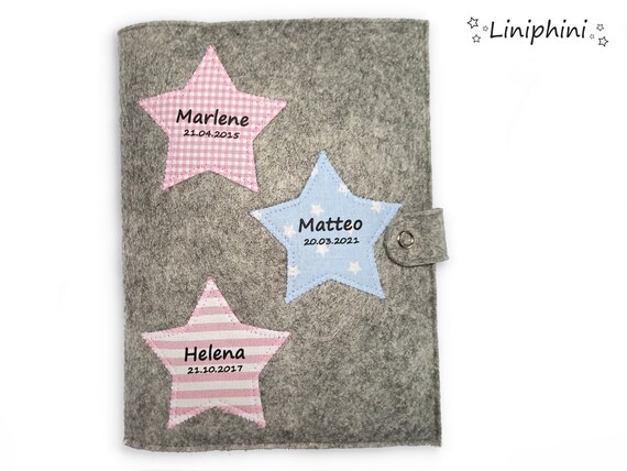 U Heft Hulle Fur 3 Kinder Mit Namen Inkl Impfpass Und Etsy