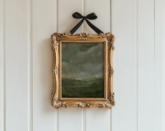 Landscape Art Print for Cottagecore Decor English Countryside Field Painting for Antique French Country Decor Rustic Farmhouse Kitchen Art
