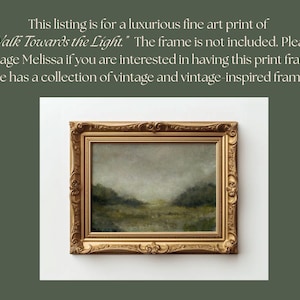 Vintage Moody Landscape Art Print English Countryside Painting Antique French Country Art English Cottage Decorating Modern Farmhouse Decor image 2