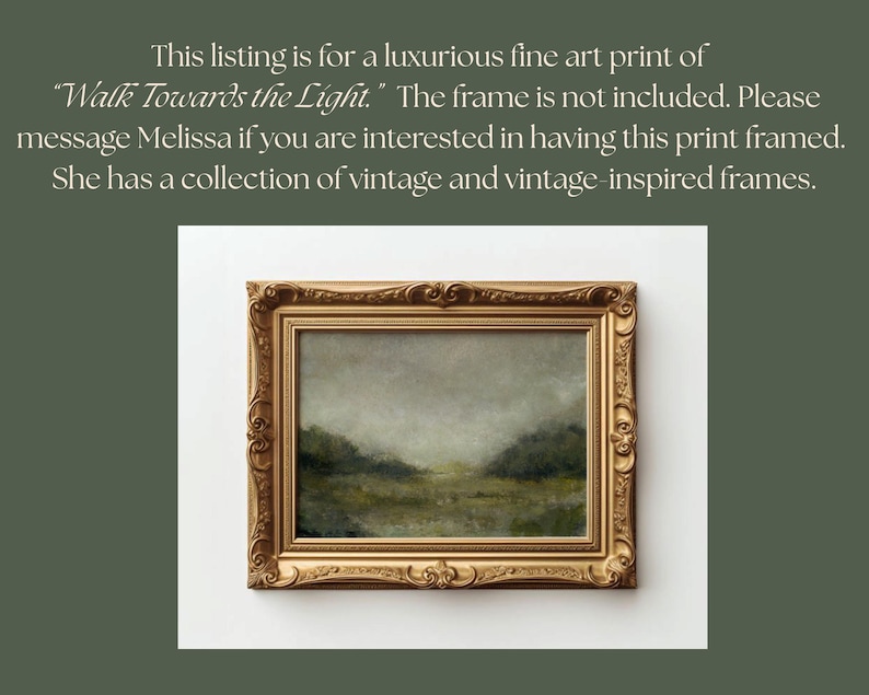 Vintage Moody Landscape Art Print English Countryside Painting Antique French Country Art English Cottage Decorating Modern Farmhouse Decor image 2