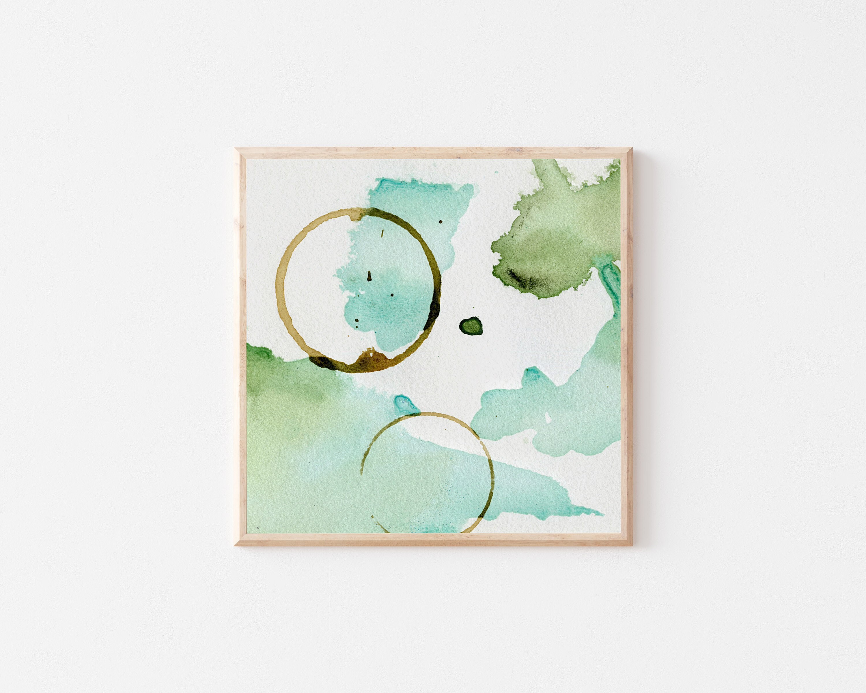 Emerald Green and Aqua Abstract Art Print Abstract | Etsy