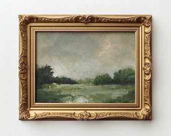 Vintage Landscape Art Print | English Countryside Painting | European Landscape Painting | Antique Oil Painting | Wall Decor Art Print