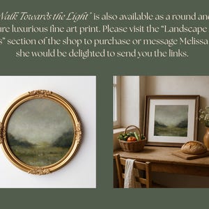 Vintage Moody Landscape Art Print English Countryside Painting Antique French Country Art English Cottage Decorating Modern Farmhouse Decor image 3
