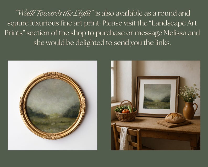 Vintage Moody Landscape Art Print English Countryside Painting Antique French Country Art English Cottage Decorating Modern Farmhouse Decor image 3