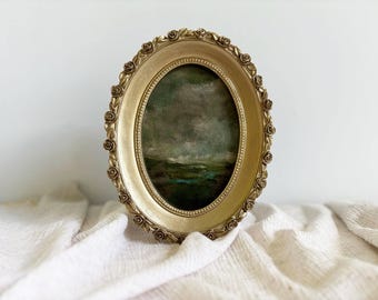 Landscape Art Print English Countryside Painting European Landscape Painting Antique French Country Oval Art Print English Cottage Kitchen
