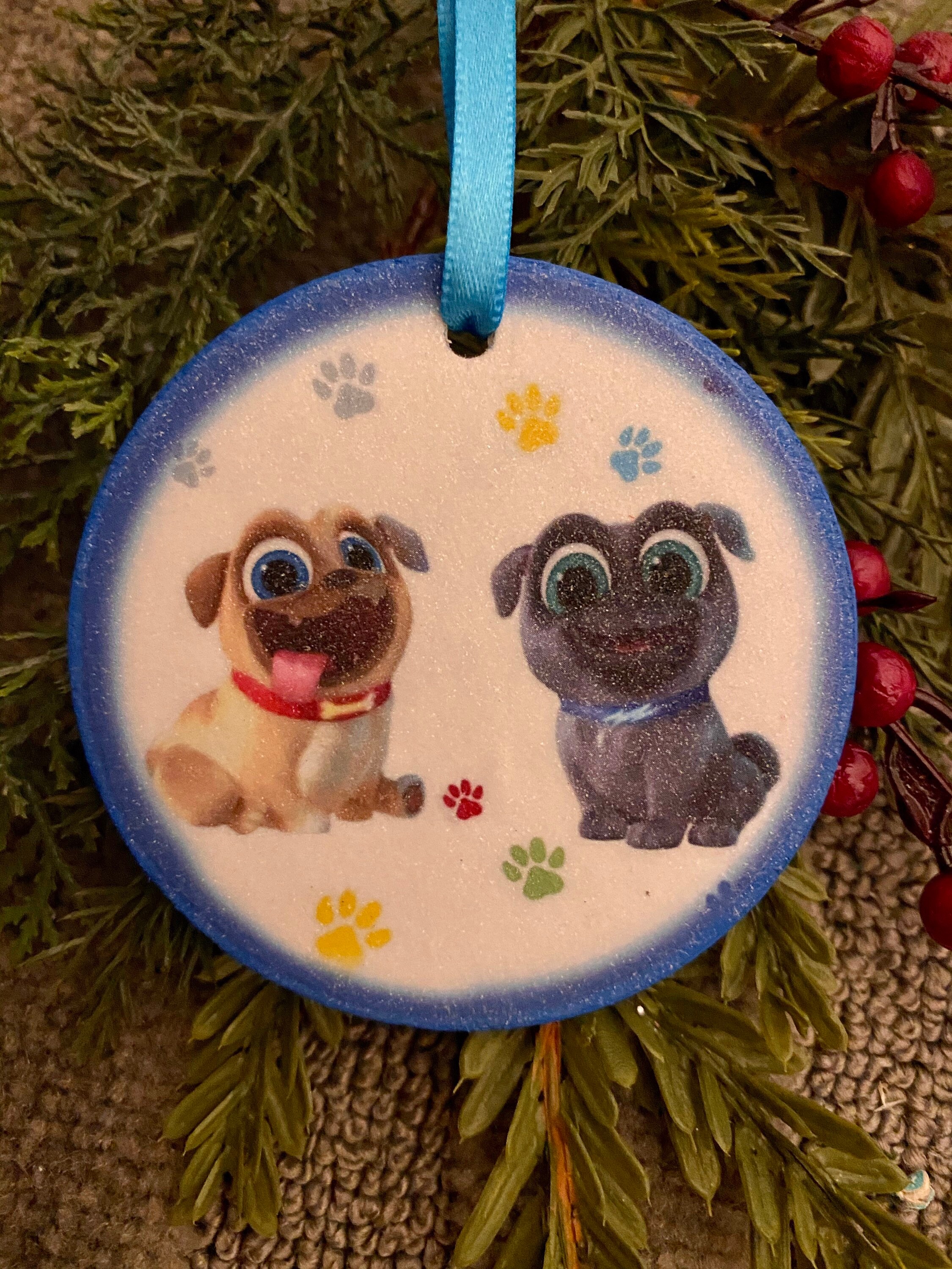Puppy Dog Pals Christmas Ornament personalization option Etsy