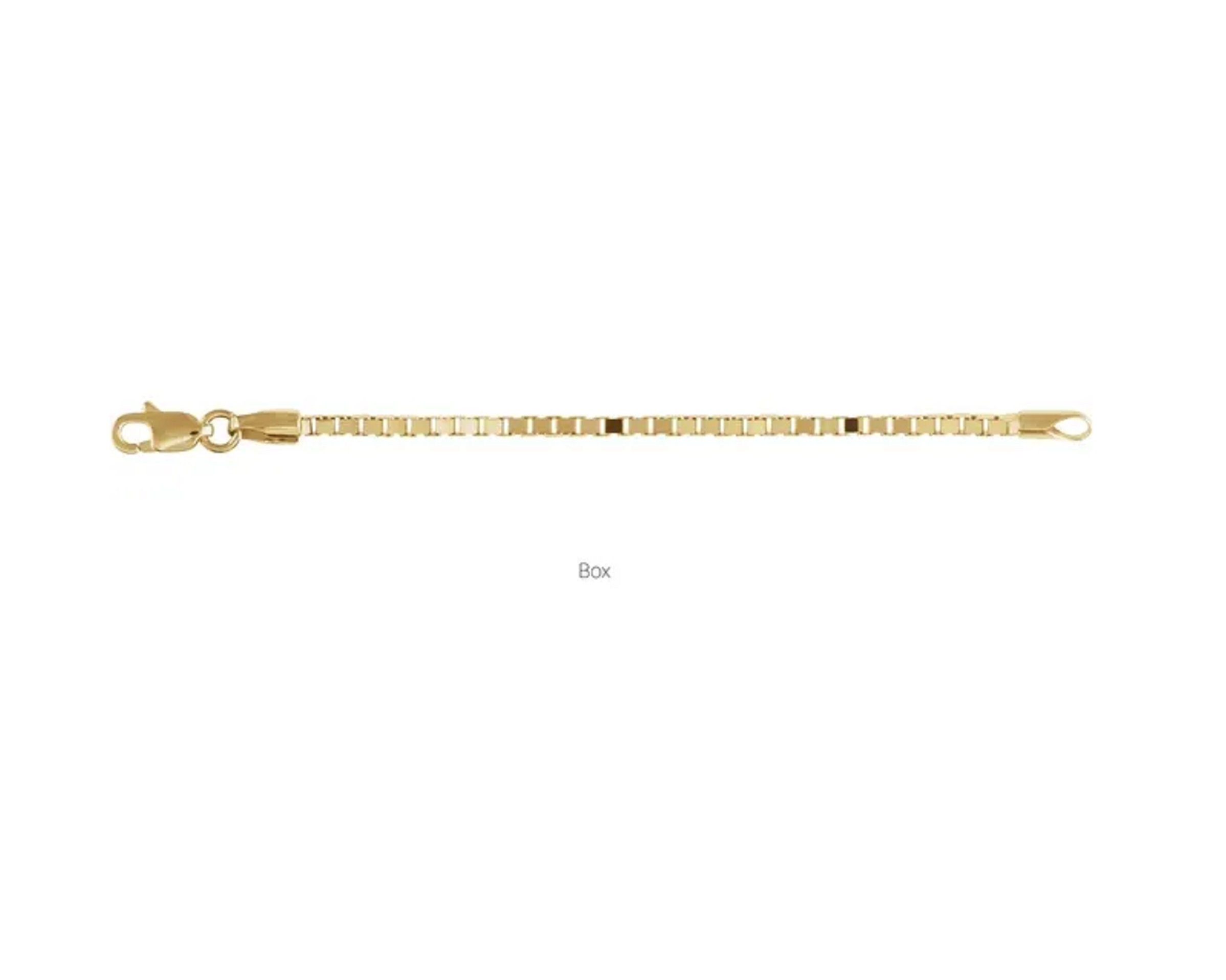 Box, Cable, Curb, Rope, or Wheat 3” Chain Extension. 14k Gold or ...
