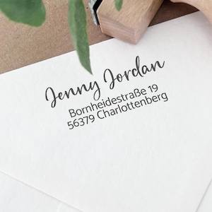 Adressstempel, selbstfärbender Stempel oder Holzstempel, personalisiert, Familienstempel, ADREST