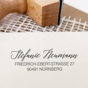 Adressstempel, selbstfärbender Stempel oder Holzstempel, personalisiert, kundenspezifisch, individuell, Stempel mit Adresse, ADREST