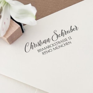 Adressstempel, selbstfärbender Stempel oder Holzstempel, personalisiert, kundenspezifisch, individuell, Absender Stempel, ADREST