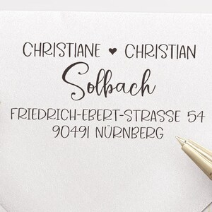 Adressstempel, selbstfärbender Stempel oder Holzstempel, Adressenstempel, personalisiert, Absenderstempel, Paarstempel, Automatikstempel