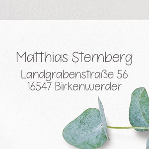 Adressstempel handgeschriebene Schrift, selbstfärbender Stempel o. Holzstempel, Familienstempel, personalisiert, Geschenkidee, ADREST