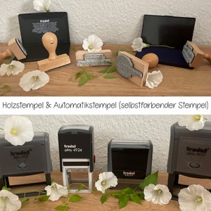 Adressstempel, personalisiert, Automatikstempel o. Holzstempel, Designauswahl, Familienstempel, Schreibschrift, Adressenstempel,ADREST Bild 2