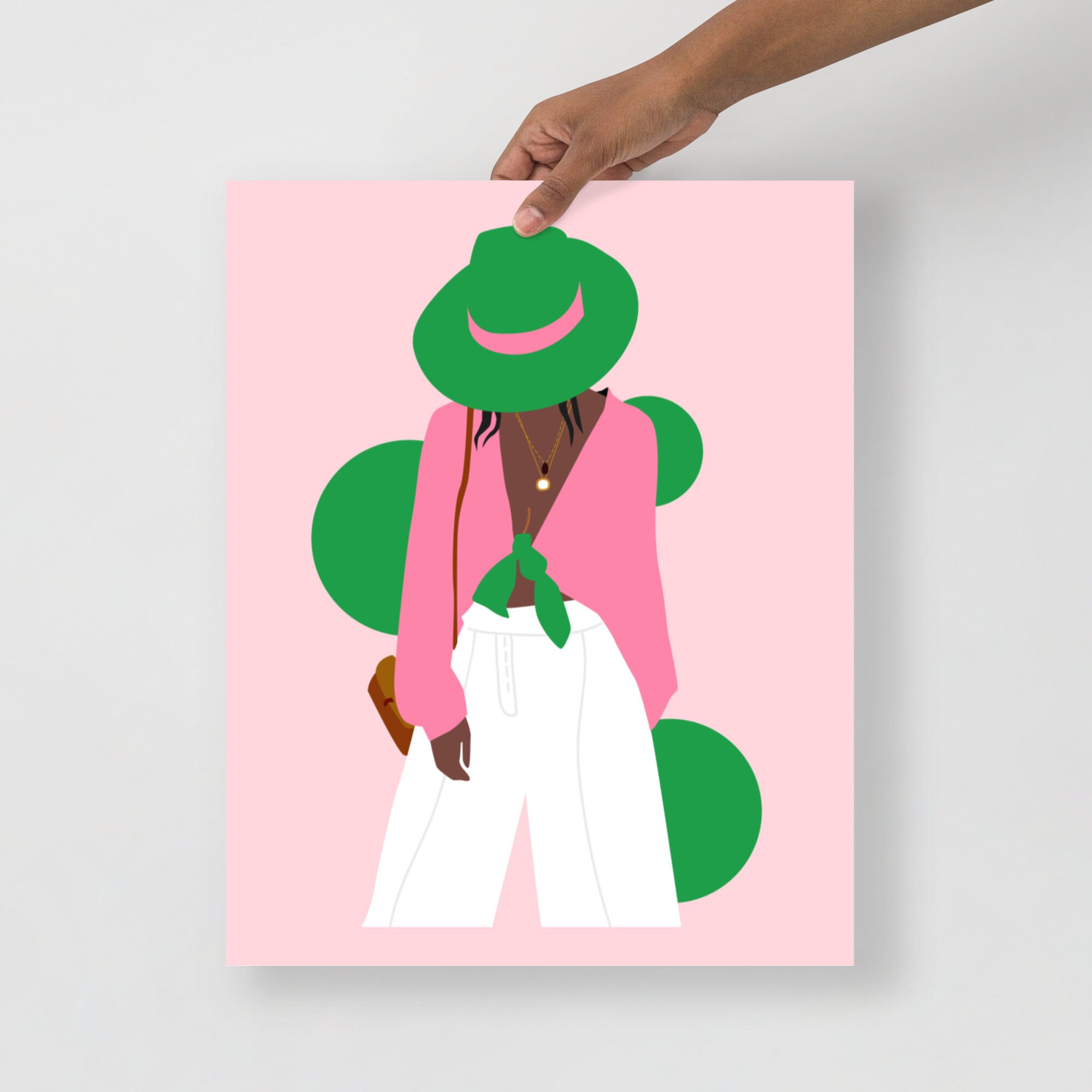 Pink and Green Art Pink Abstract Wall Art Quality Art Print. Etsy