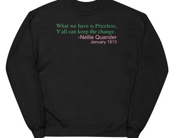 Pink And Green Priceless fleece sweatshirt