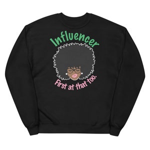Pink and Green Influencer fleece sweatshirt