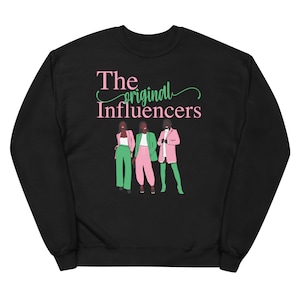 Pink and Green Original Influencers fleece sweatshirt