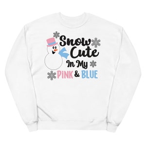 Rosa und BlauEr Schnee Süßes Fleece Sweatshirt