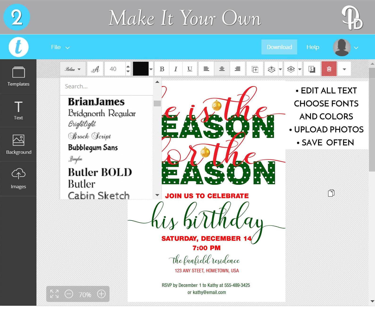 He is the Reason Christmas Party Invitation Holiday Etsy