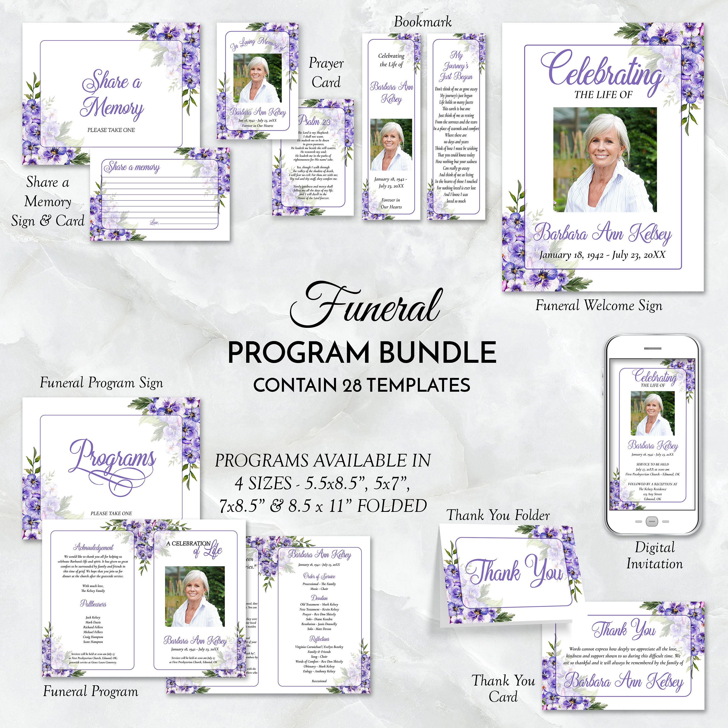 Personalized Lung Cancer Ribbon  White Cancer Ribbon – Funeral  Program-Site Funeral Programs & Templates