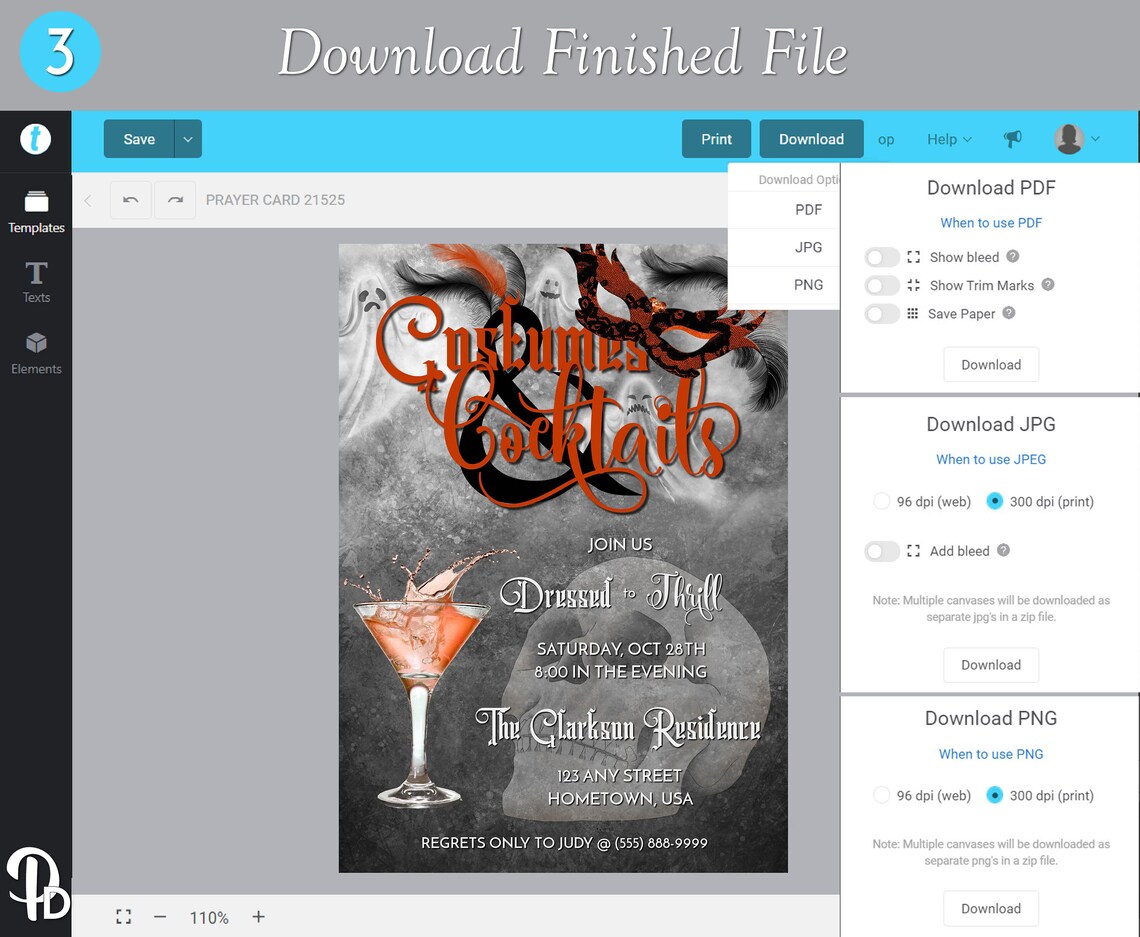 Costumes and Cocktails Printable Halloween Costume Party - Etsy