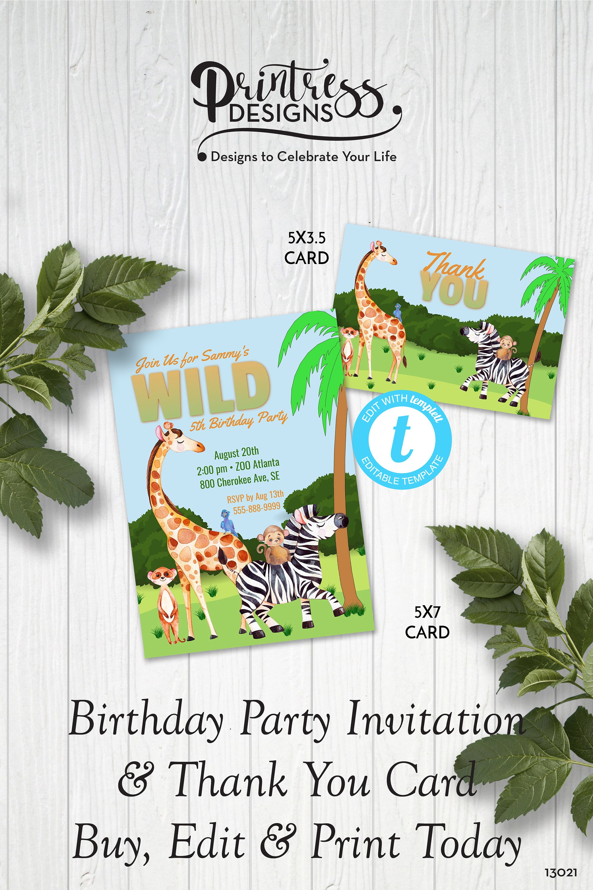 Wild Safari Birthday Party Invitation Template Jungle Animals - Etsy Singapore Wild Safari Birthday Party Invitation Template Jungle Animals - Etsy Singapore