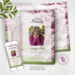 May include: A pink and green floral funeral program with a photo of a woman in a pink shirt. The program includes the text "In Loving Memory" and "Dorothy Miller". The program also includes the dates January 18, 1942 - July 23, 2017 and the text "Services" and "July 27, 2017 at 11:00 am". The program also includes the text "First Presbyterian Church - Edmond, OK".
