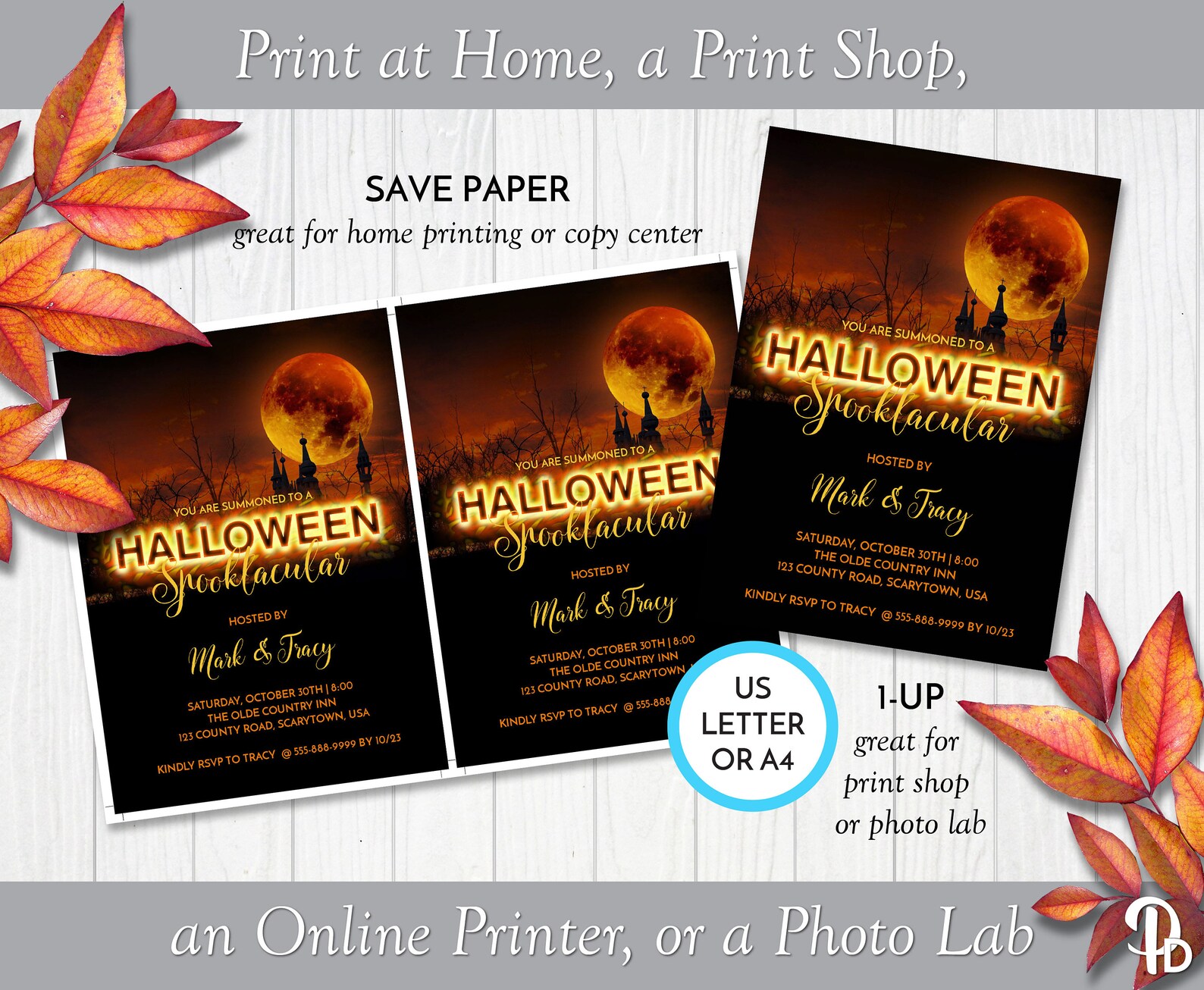 Harvest Moon Printable Halloween Spooktacular Costume Party | Etsy