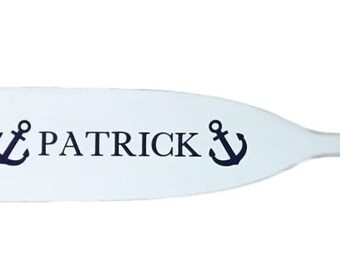 Paddle Oar Personalized White Washed with Personalization