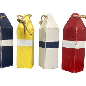 Wooden Buoy, Vintage Style Wooden Fishing Buoy Decoration  12&quot; Tall Nautical Handmade Choose Colors