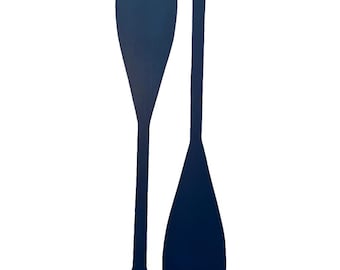 Set of 2 Paddles / Oars Hand-Made Hand-Painted  Choose Color:  Navy Blue, Gray, White  USA Made