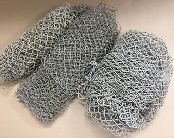 Authentic Vintage Style Fishing Net - 3 Sections 4' x 5' Hand Cut Thicker Fish Net