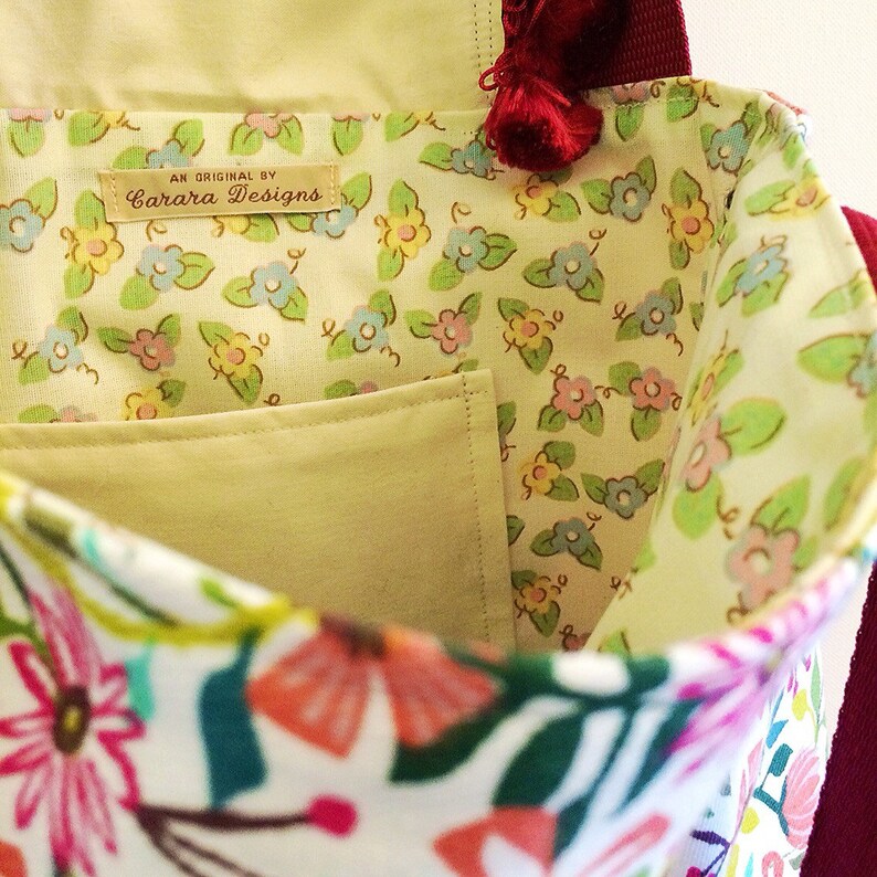 Handmade Shoulder Bag With Large Leather Pocket Detail and Vintage