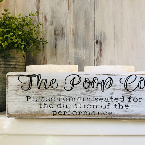 Seat Yourself Funny Bathroom Decor Toilet Paper Holder Etsy