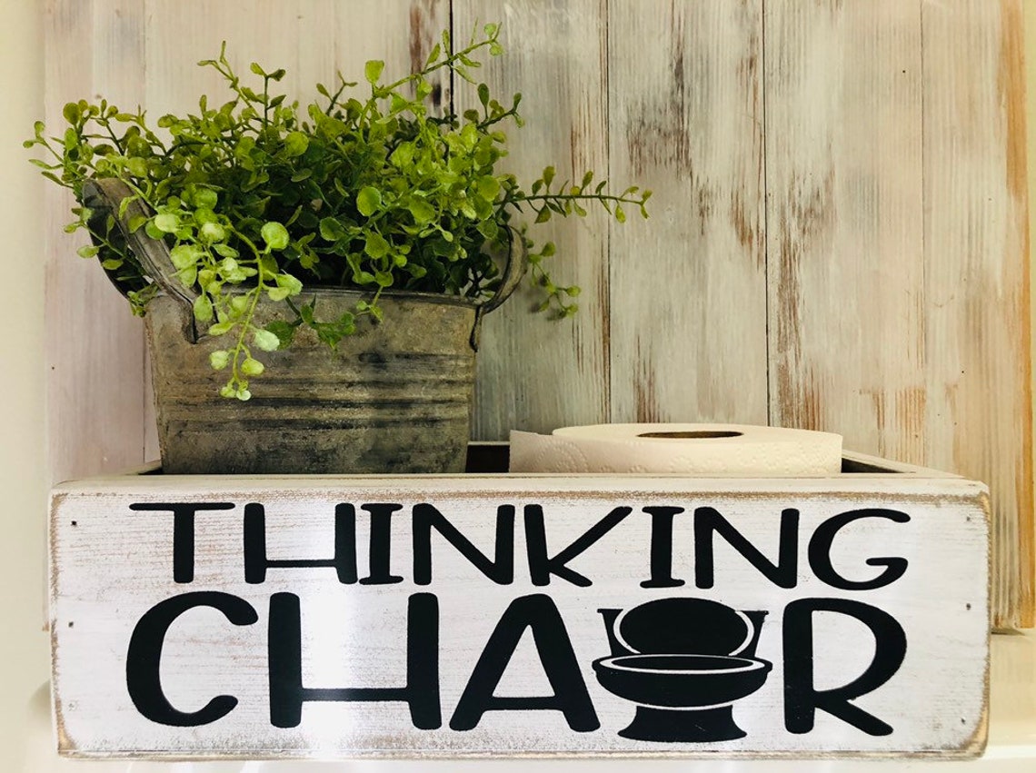 Funny Bathroom Decor Toilet Paper Holder Caddy Back of - Etsy