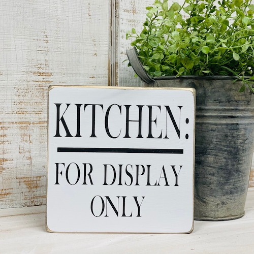 Funny Kitchen Sign Stove for Display Only Wood Sign Small Etsy