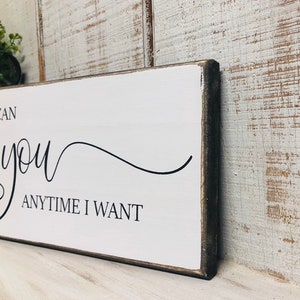 Plaque Murale Ronde En Métal « So I Can Kiss You Anytime I Want » Avec