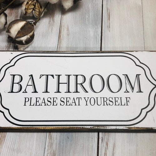 Funny Bathroom Decor Sign Etsy
