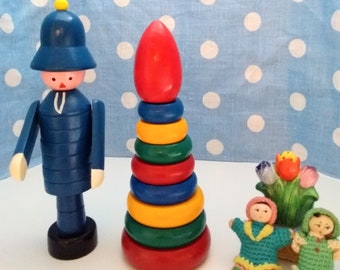 Wooden stacking toy - Vintage | Etsy UK