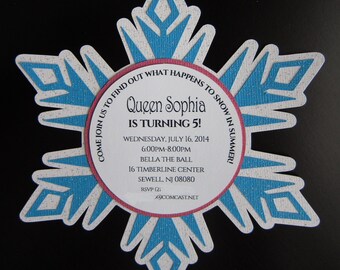 snowflake invitation etsy